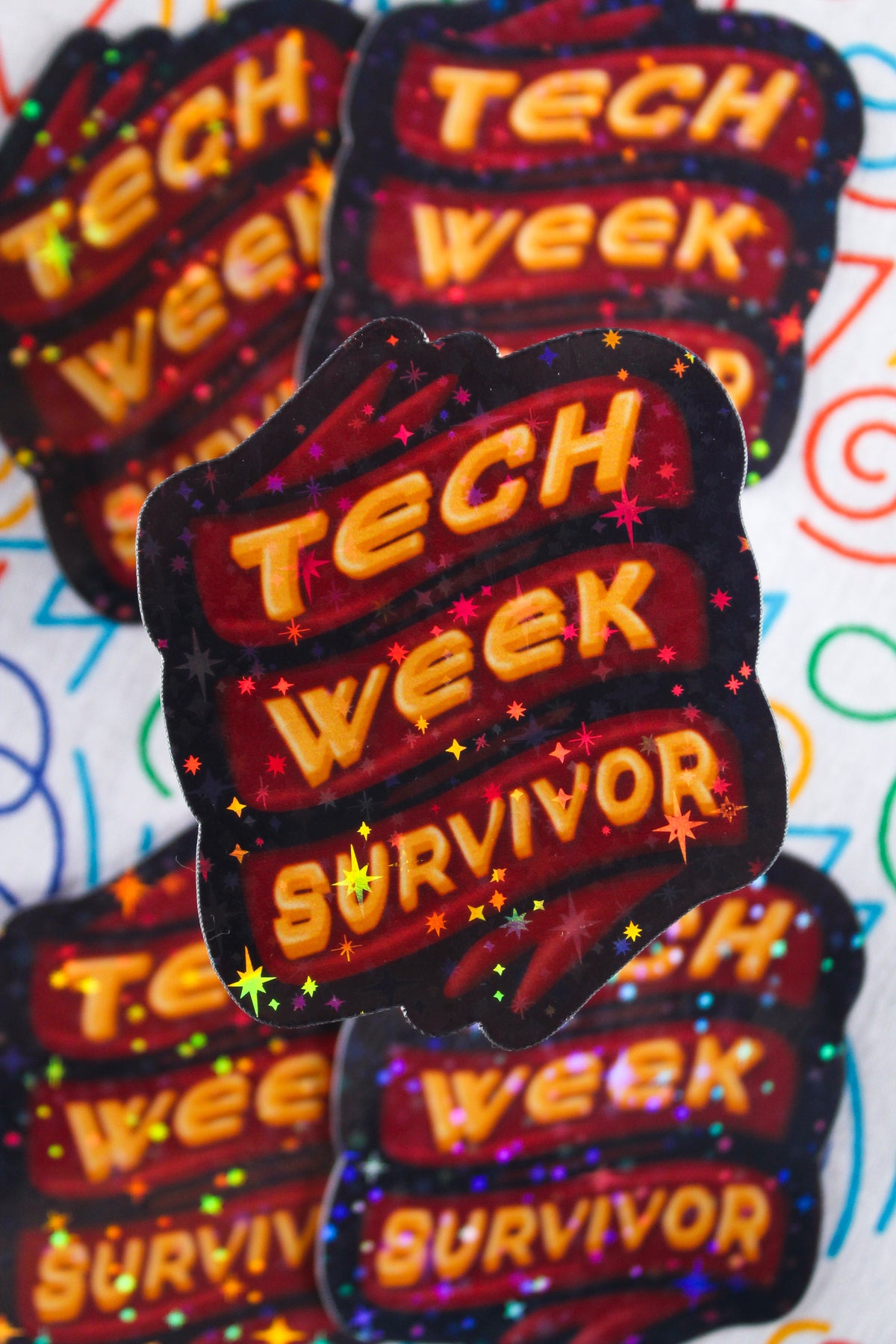 Tech Week Survivor vinyl sticker