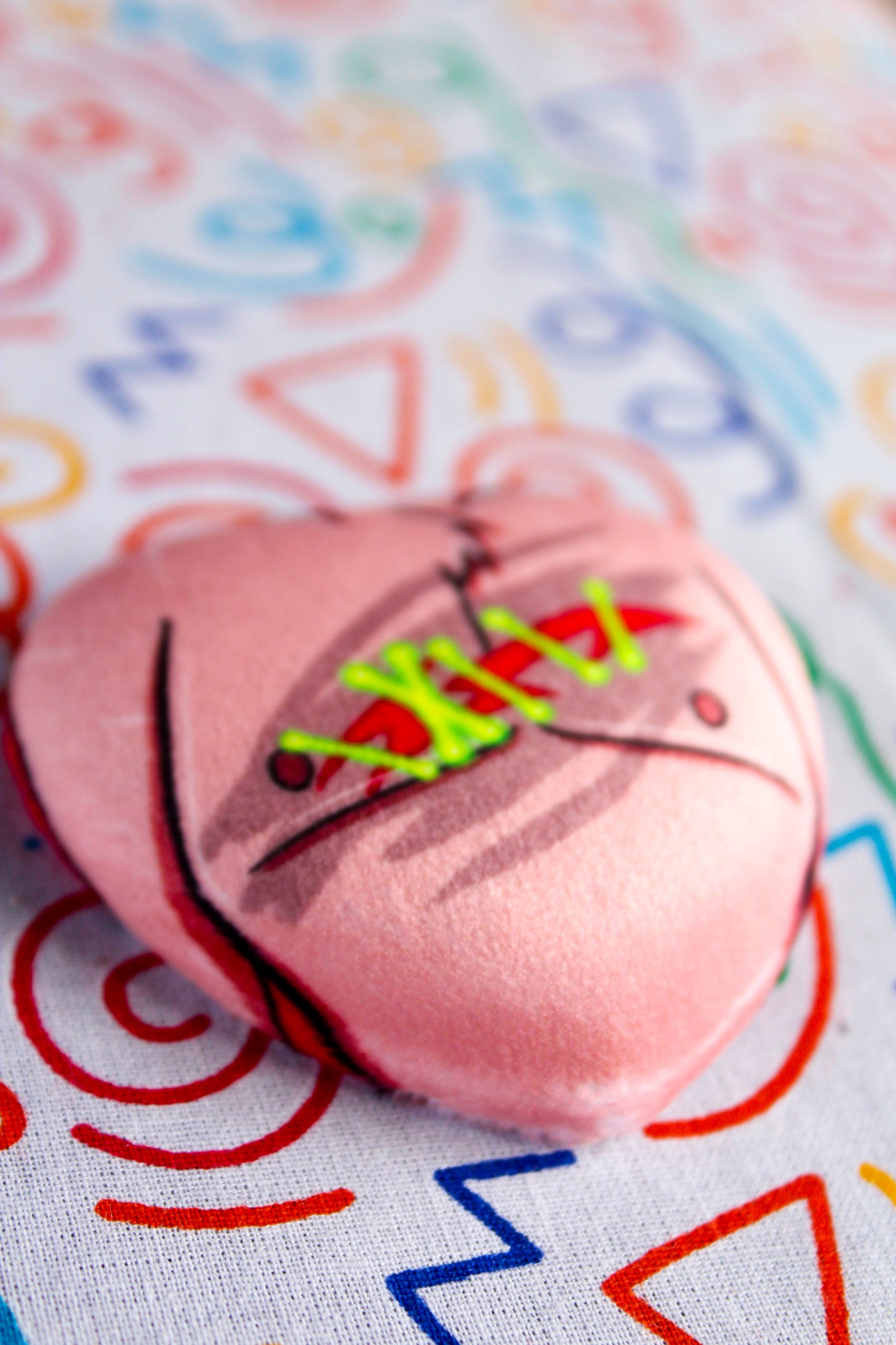 Alastor chest plush heart badge