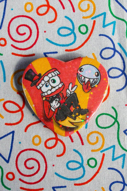 Caine & Bubble heart badge