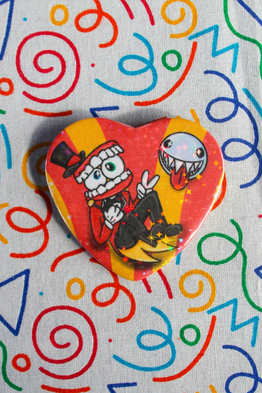 Caine & Bubble heart badge