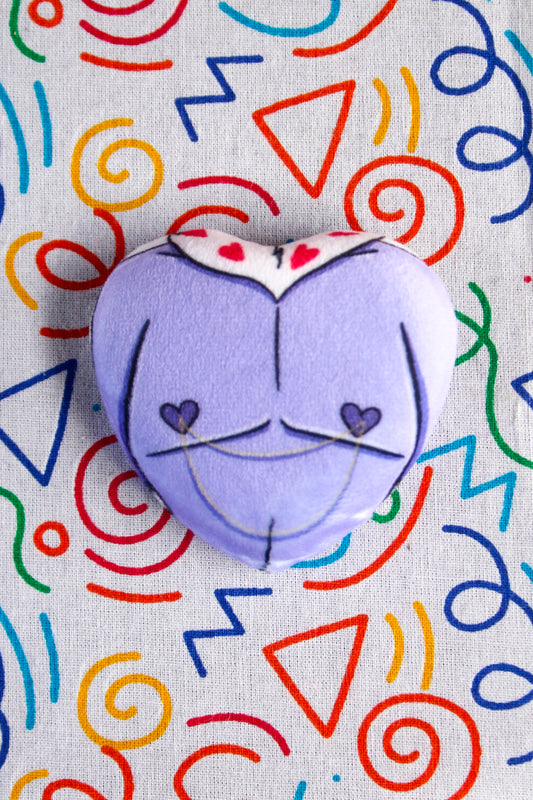 Valentino chest plush heart badge