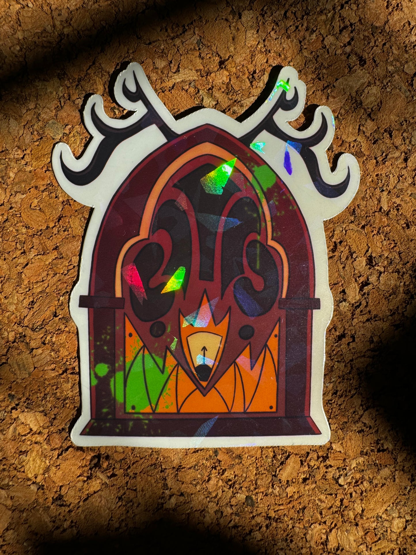 Alastor's radio holo vinyl sticker