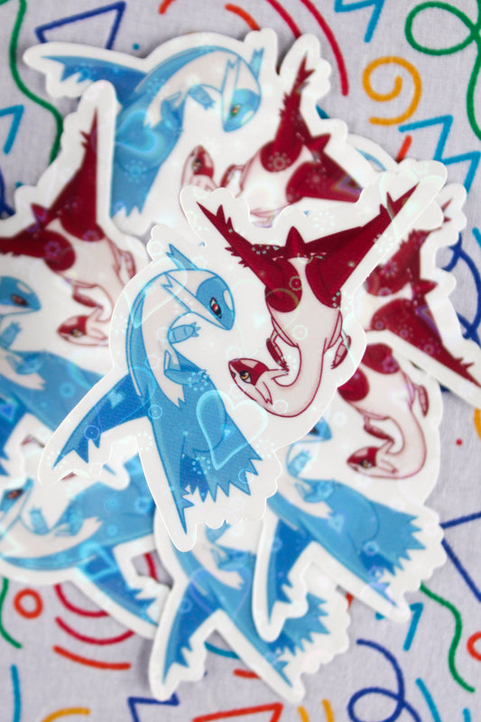 Latios&Latias vinyl sticker