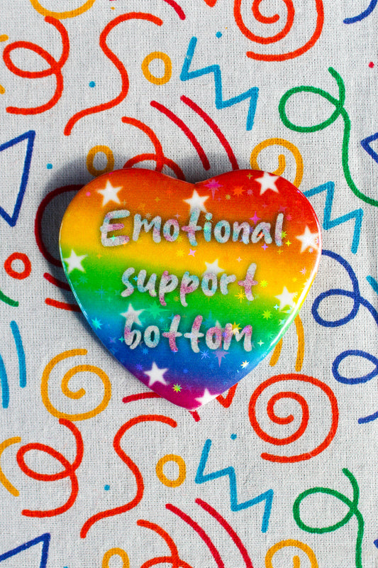 Emotional Support Bottom heart badge