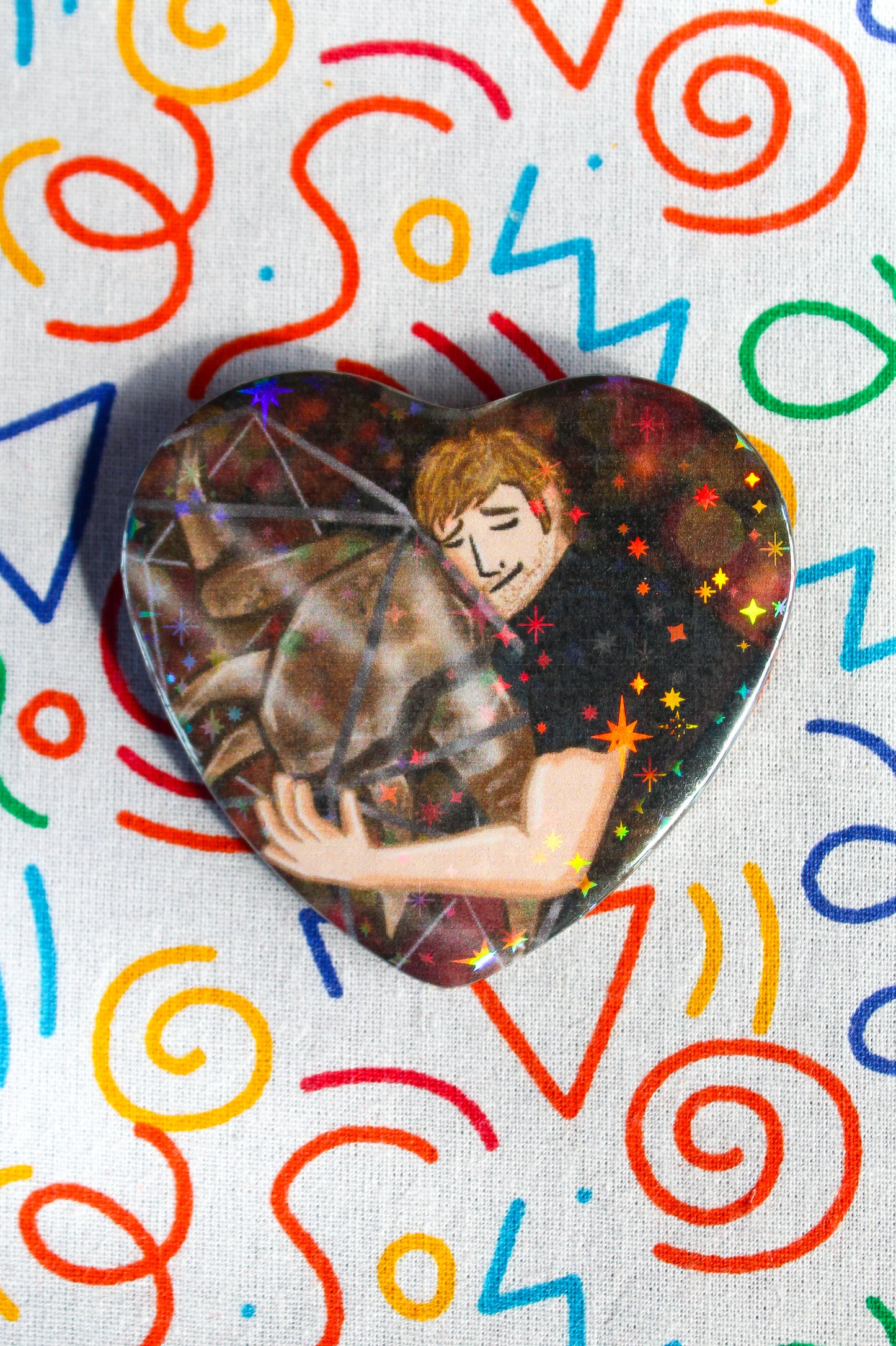 Rocky & Grace heart badge