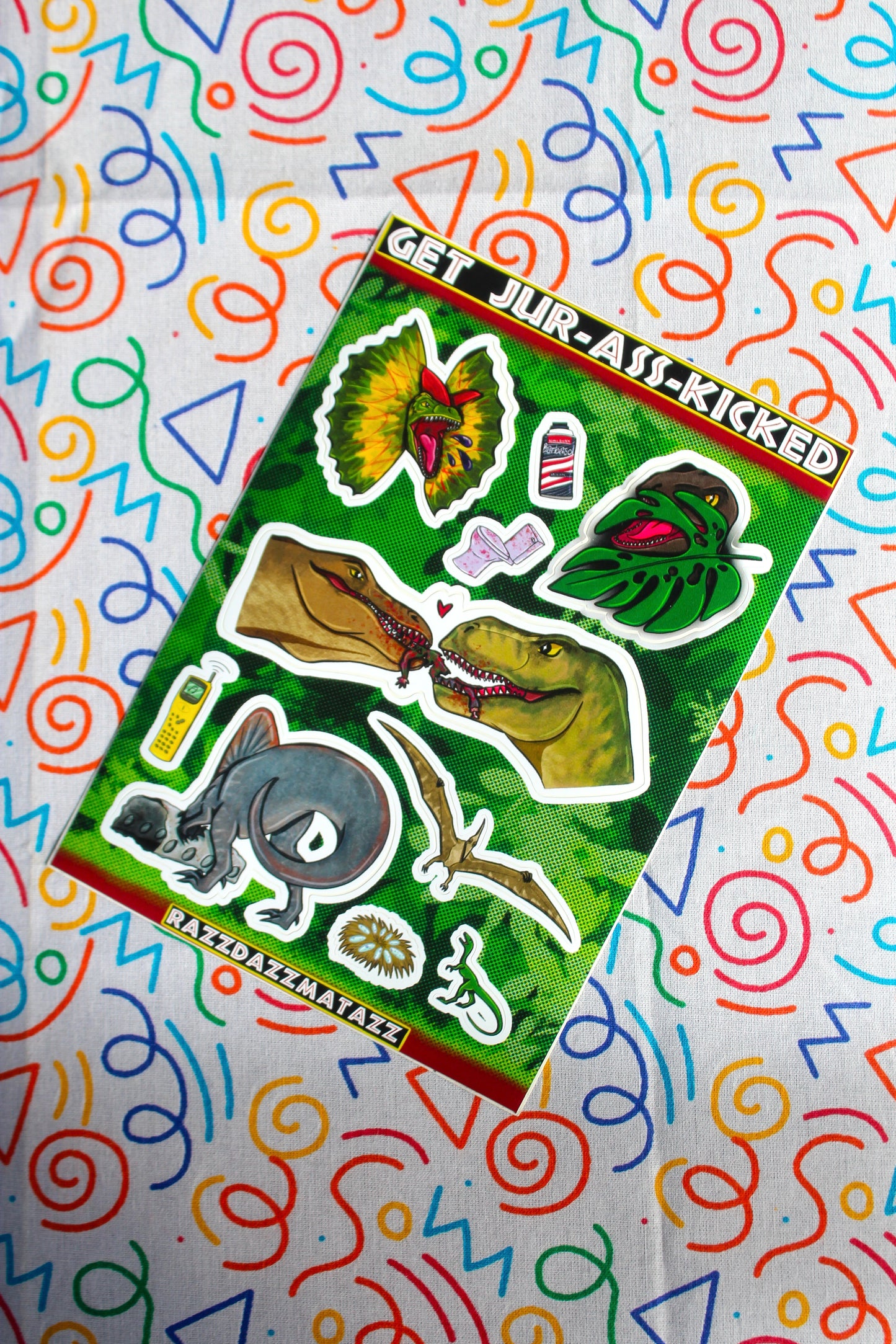 Jurassic A6 Sticker Sheet