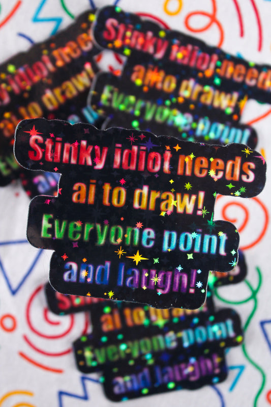 Stinky ai vinyl sticker