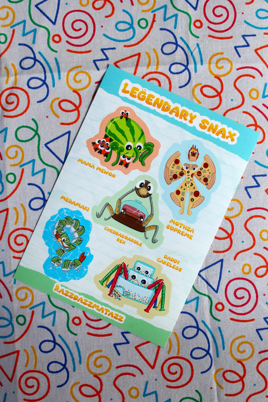 Snax A6 Sticker Sheet