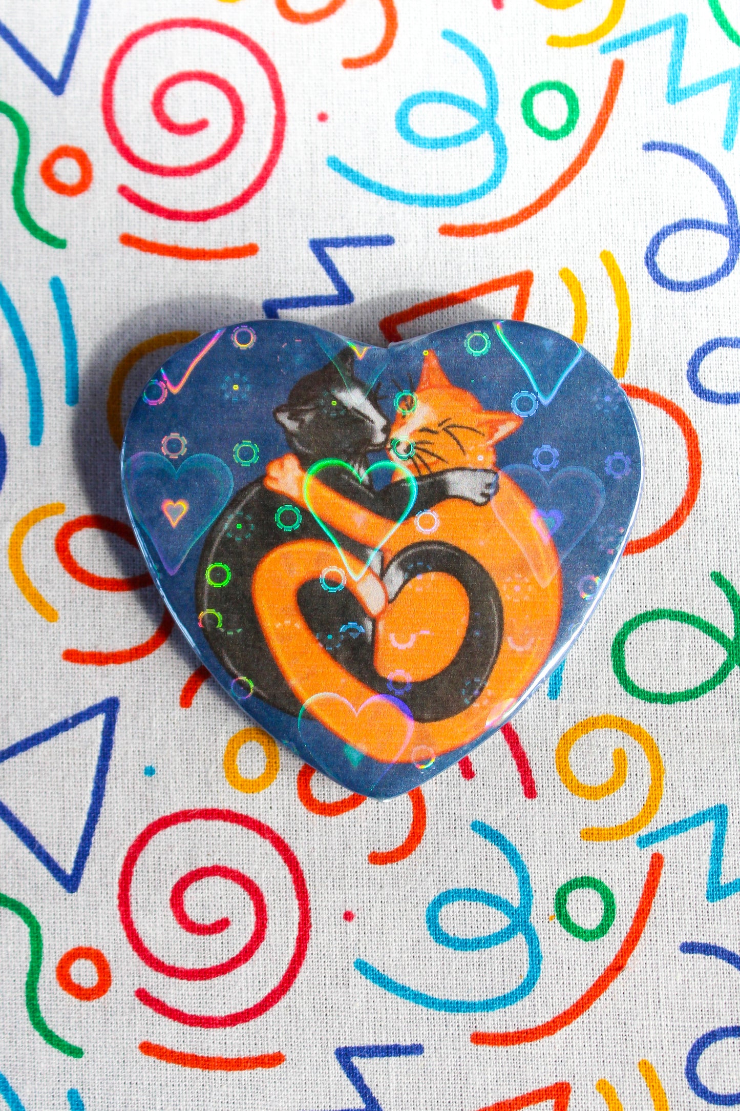 Cuddle cats heart badge