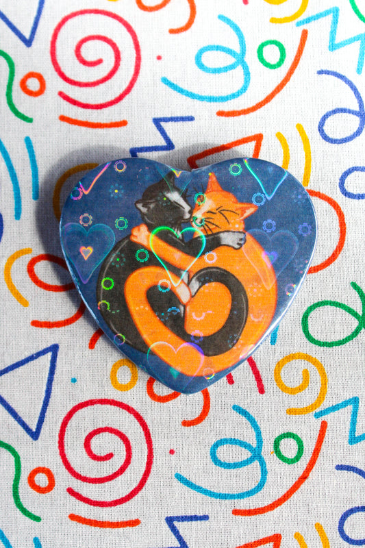 Cuddle cats heart badge