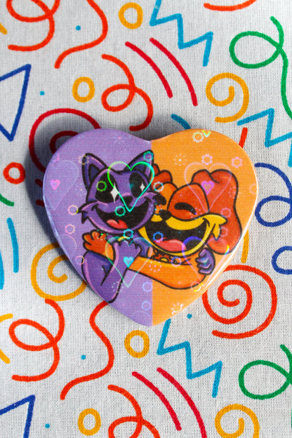 DogDay & CatNap heart badge
