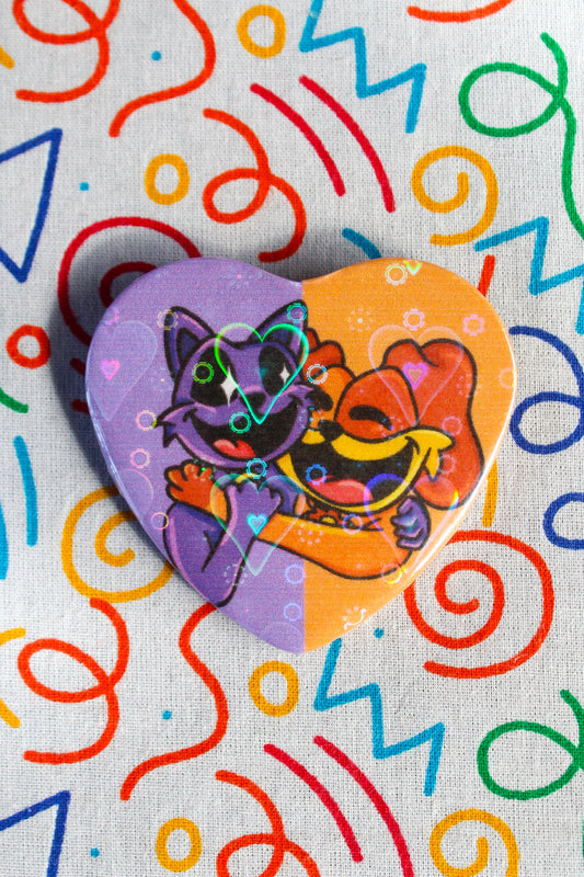 DogDay & CatNap heart badge