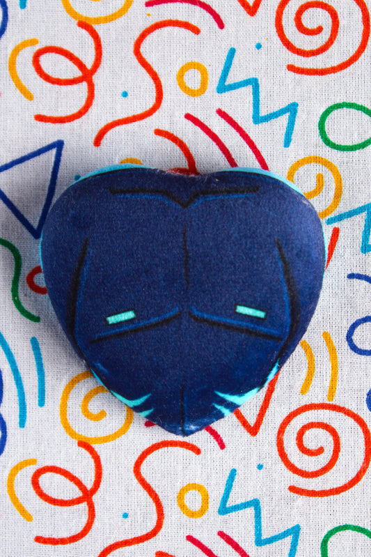 Vox chest plush heart badge