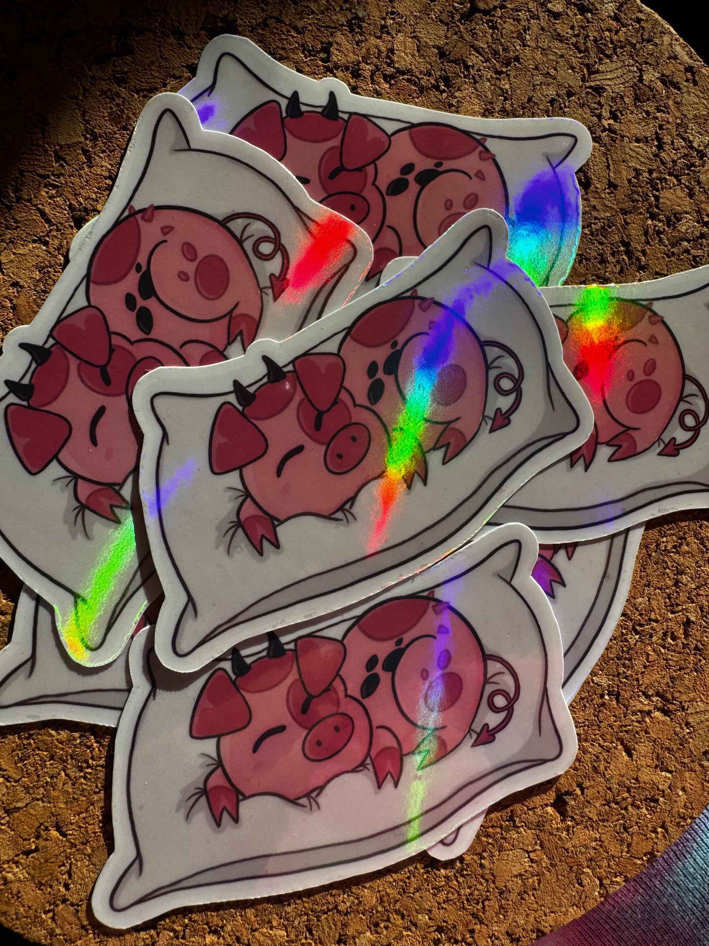 Fat Nuggets snoozin holo vinyl sticker