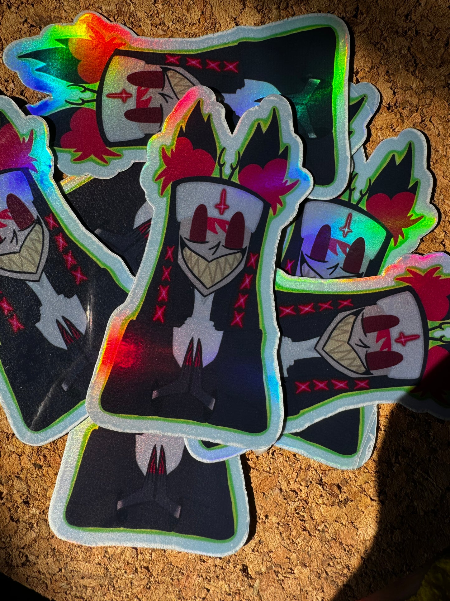 Nun Alastor holo vinyl sticker