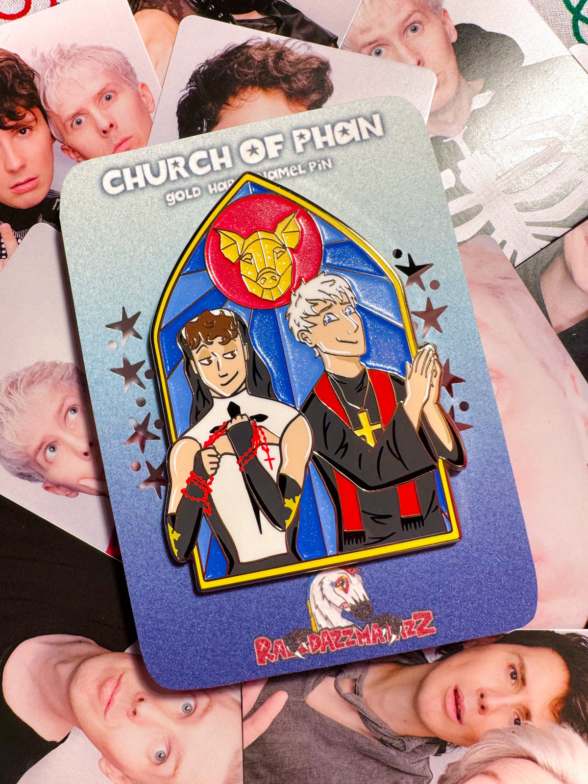 Church of Phan gold enamel pin